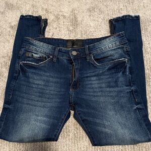 YoungLA Men's Dark Blue Skinny Jeans